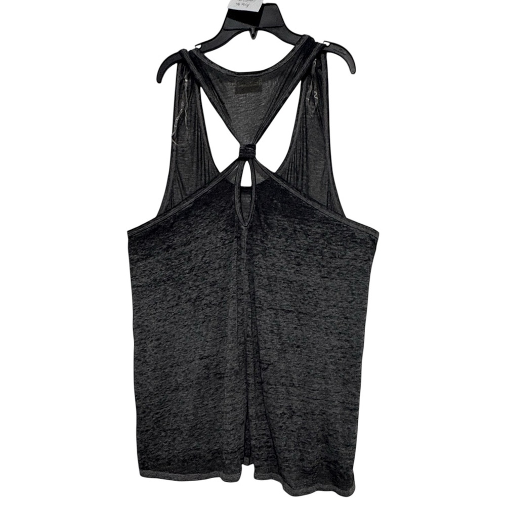 Charcoal Gray Tank w/American Flag Heart - Picture 2 of 5